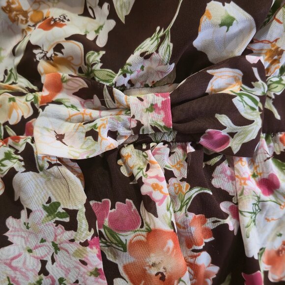 Rampage Adjustable Strap Tank Babydoll Bow Front Elasticized Back Side Zip Large - Picture 4 of 6